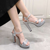 Stylish Platform Buckle High Heels image 0