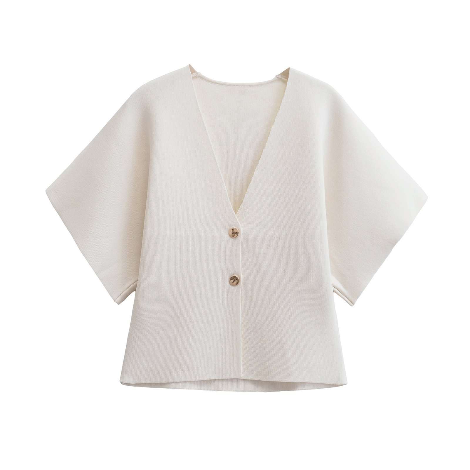 Short-Sleeve Buttoned Cardigan image 3