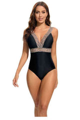 Sexy V-Neck Backless One Piece Bikini Swimwear image 2