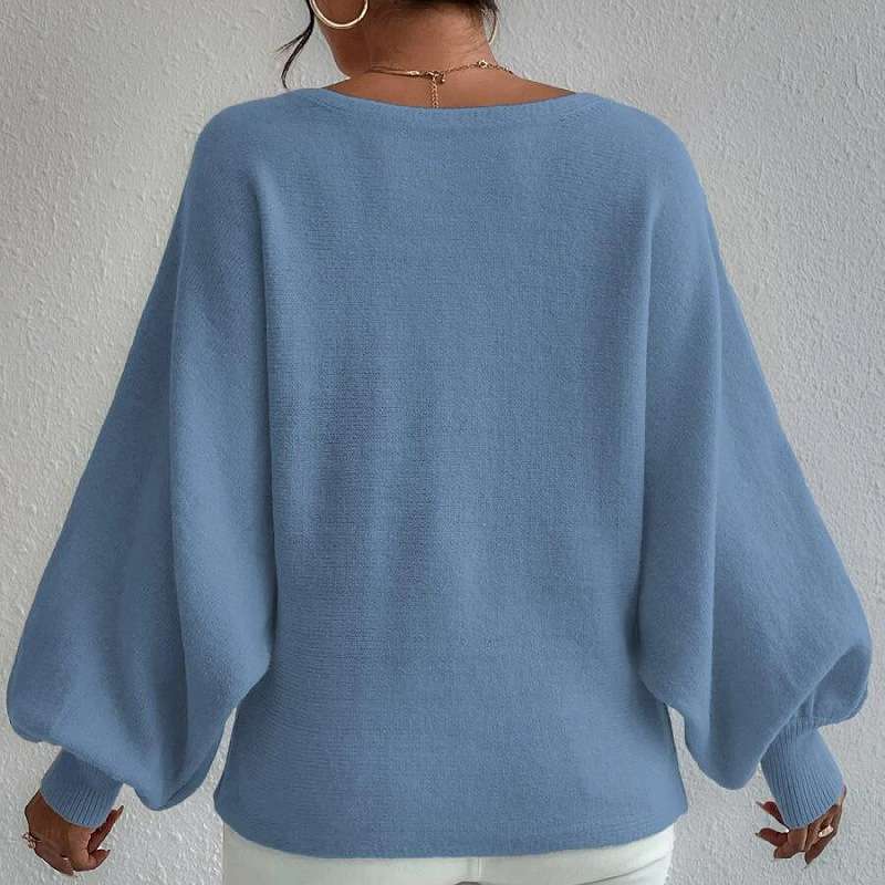 Loose Lantern Sleeve Pullover Sweater image 6