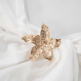 Elegant One-Shoulder Dress with Starfish Brooch Accent image 2