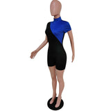 Asymmetrical Colorblock Bodycon Jumpsuit image 4