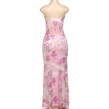 Floral Strapless Maxi Dress image 6