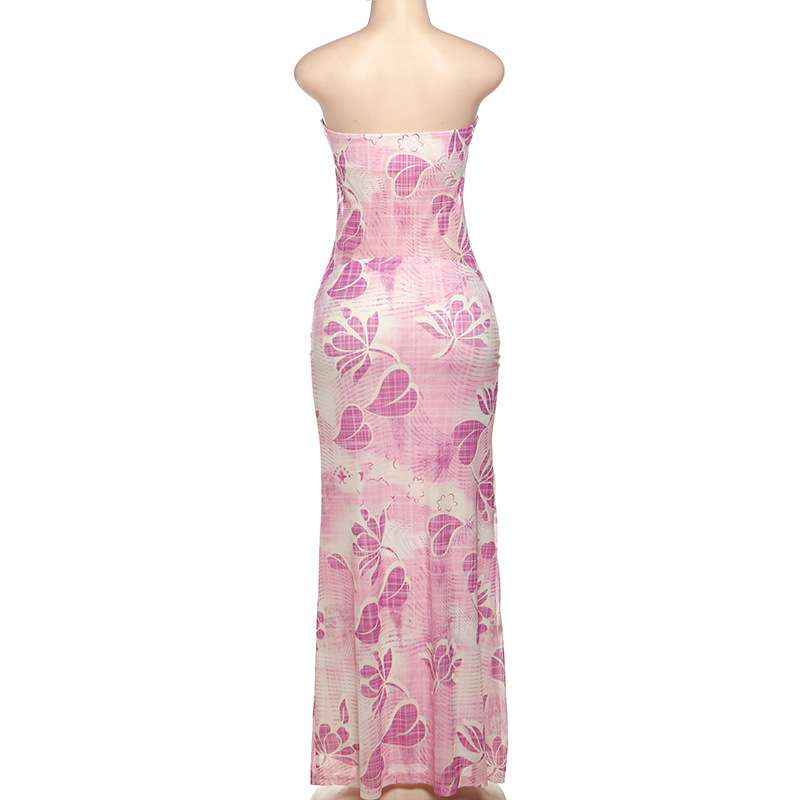 Floral Strapless Maxi Dress image 6
