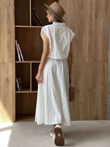 Two-Piece Shirt and Maxi Skirt Set image 3