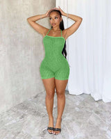 Ribbed Halter Neck Romper image 1