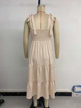 Boho Maxi Dress with Tie-Shoulder Details image 3