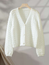Elegant Crochet Button-Up Sweater image 4