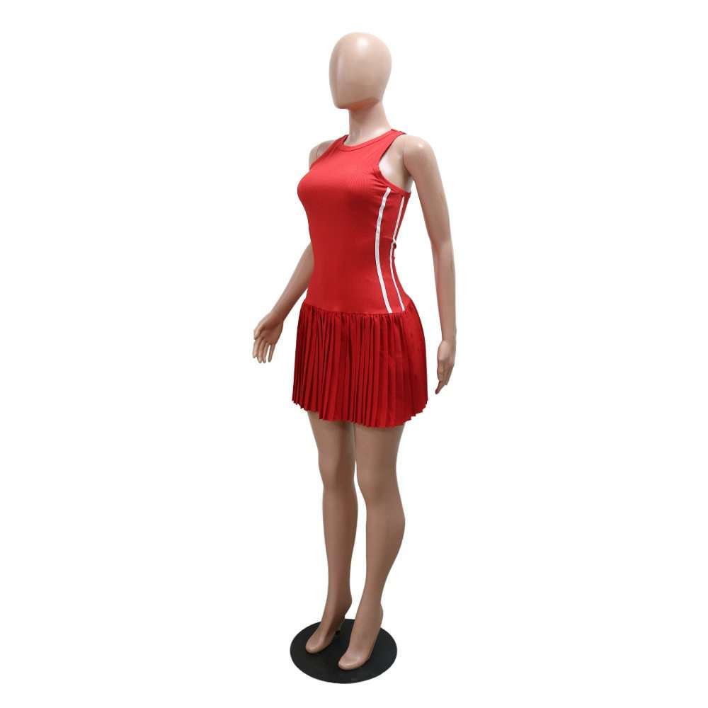 Pleated Mini Dress with Side Detailing image 8
