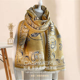 Paisley Pattern Cashmere-Feel Scarf image 4