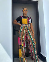 Geometric Pattern Wide-Leg Jumpsuit image 3