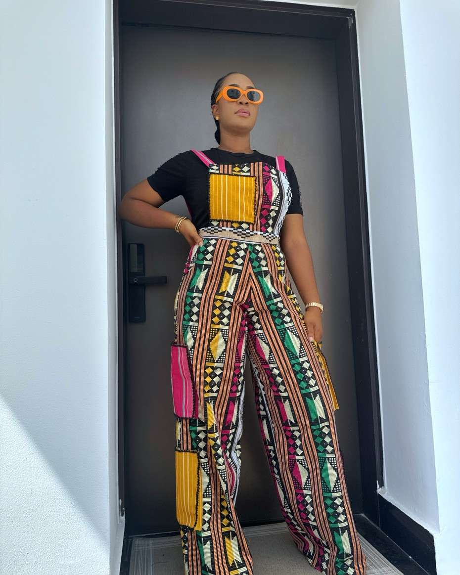 Geometric Pattern Wide-Leg Jumpsuit image 3