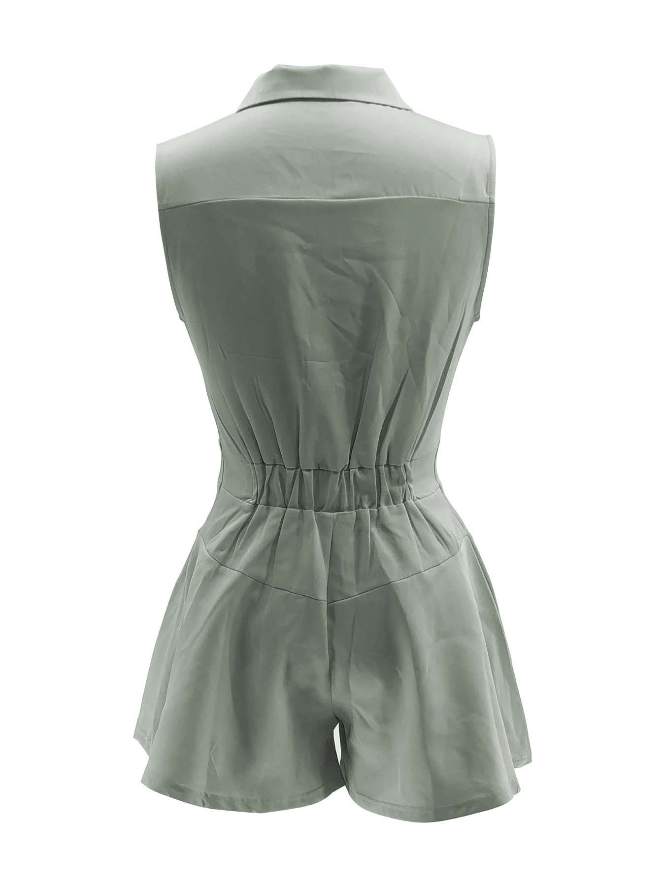 Button-Up Peplum Romper image 7