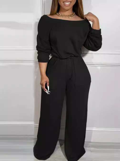 Off the shoulder Jumpsuit - S, Black image
