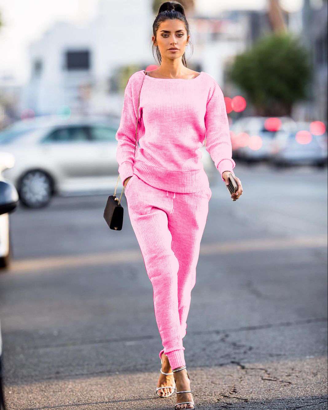 Vibrant Flow Lounge Set - S, Pink image