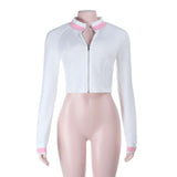 Zip-Up Cropped Jacket with Trim image 3