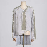 Irregular Length Long Sleeves Burr Blazer image 2