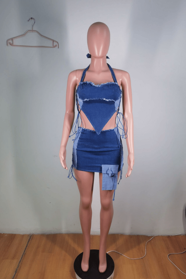 Denim Daredevil Two-Piece Set image 2