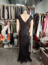 Elegant Black Sequin Evening Gown image 3
