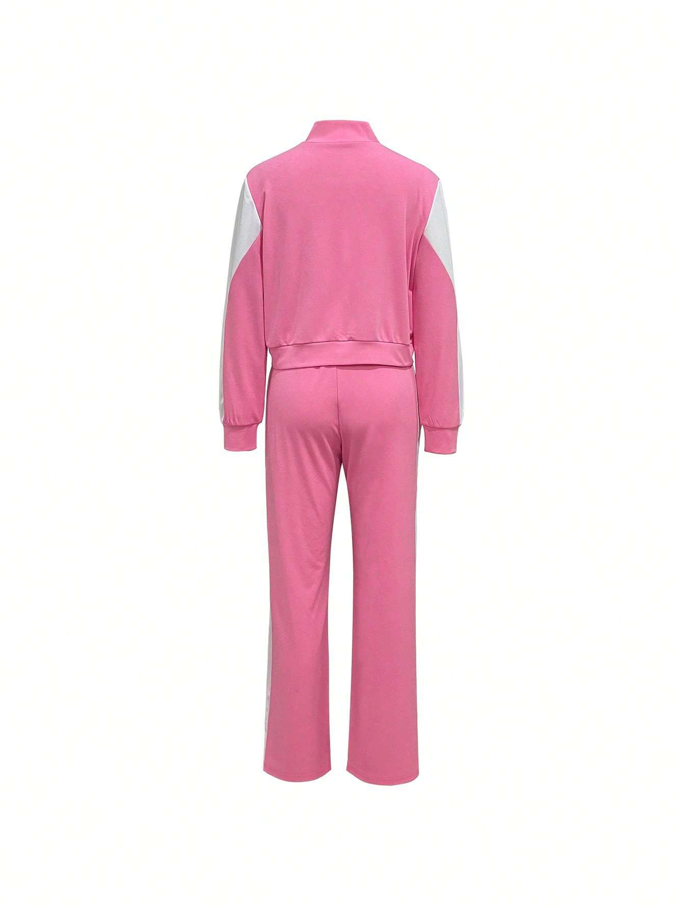Trendy Color Block Tracksuit image 6