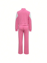 Trendy Color Block Tracksuit image 6