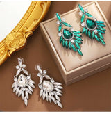 Emerald Cluster Earrings image 0