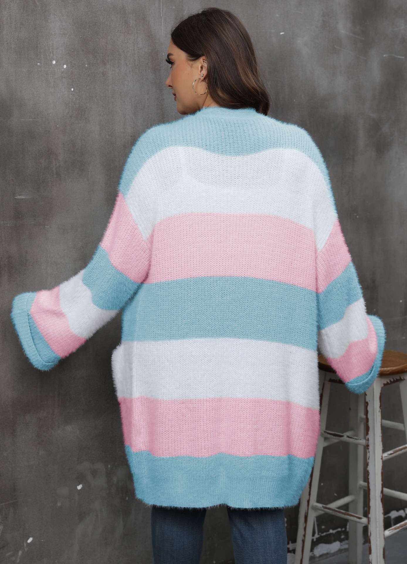 Cozy Breeze Striped Cardigan image 2