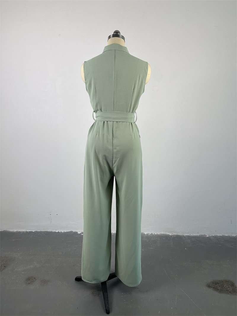 Sleeveless Utility Belted Wide-Leg Jumpsuit image 4
