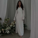 Elegant Runway Maxi Dress - M, White image