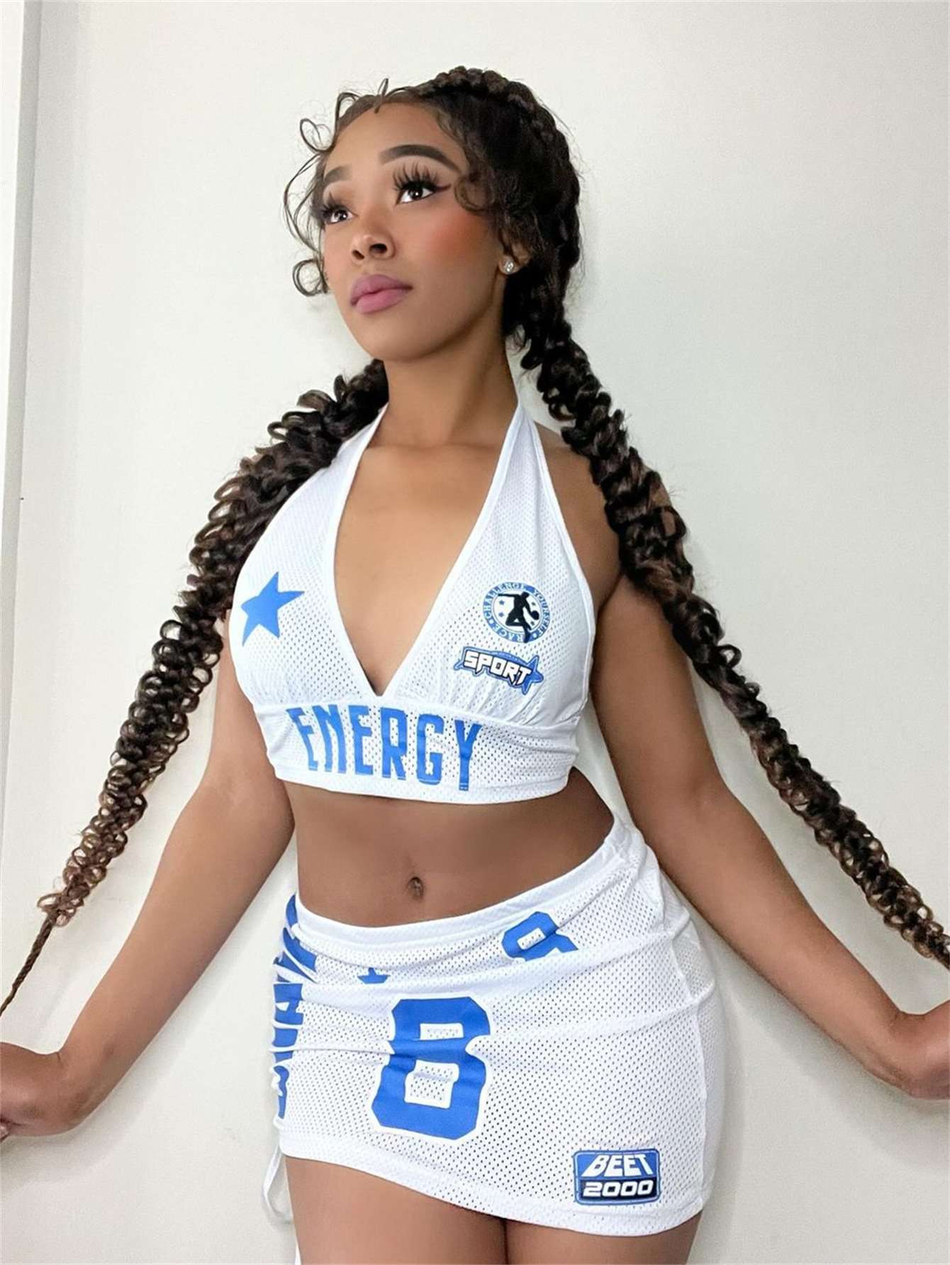 Two-Piece Mesh Sports Outfit image 2