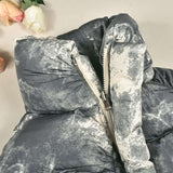Tie Dye Drop Shoulder Cropped Winter Jacket image 4