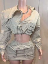 Windbreaker-Style Skirt Set image 3