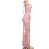 Elegant Lace Halter Dress image 3