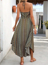 Bohemian Patterned Cut-Out Maxi Dress image 1