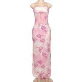 Floral Strapless Maxi Dress image 2