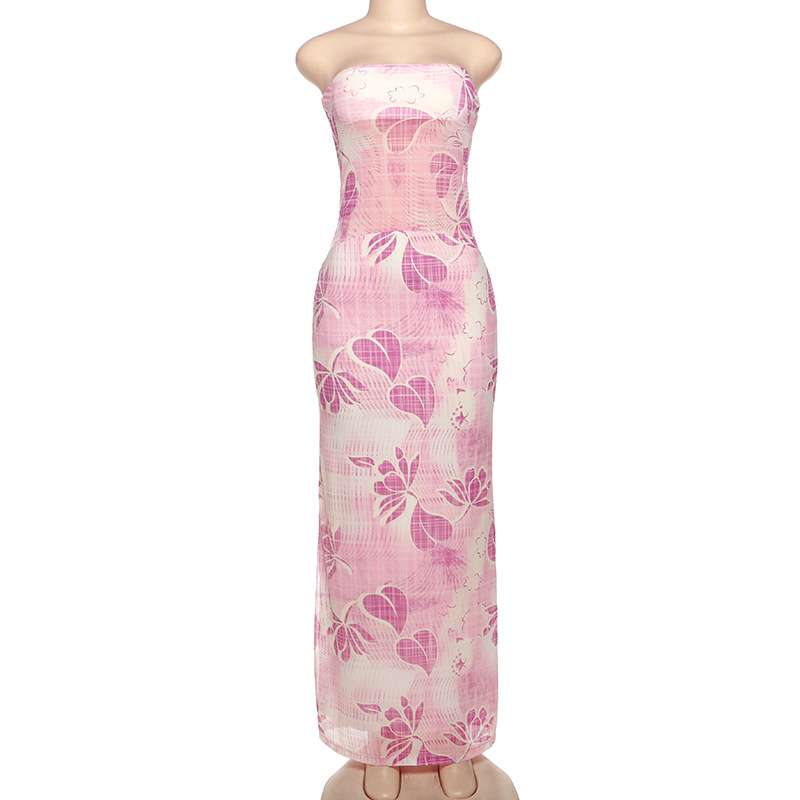 Floral Strapless Maxi Dress image 2