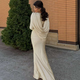 Draped Maxi Dress with Long Sleeves image 5