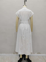 Sleeveless Maxi Dress with Belt Accent image 4