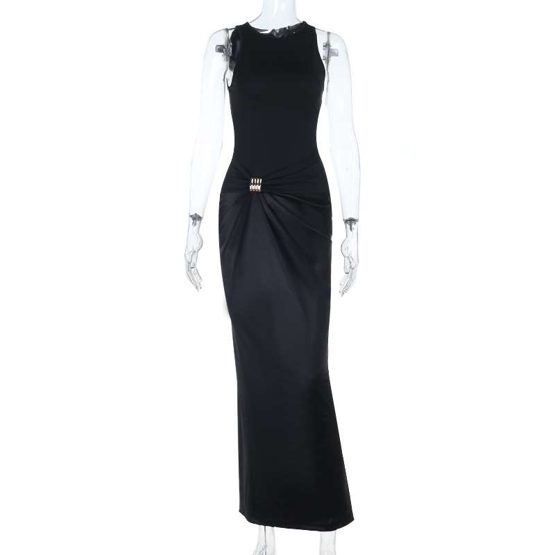Sleeveless Ruched Maxi Dress image 4