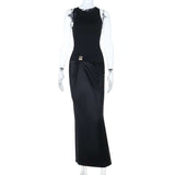 Sleeveless Ruched Maxi Dress image 4