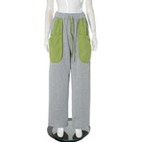 Contrast Color Duffel Bag Wide Leg Pants image 5