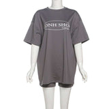 Oversized Graphic T-Shirt and Shorts Set image 2