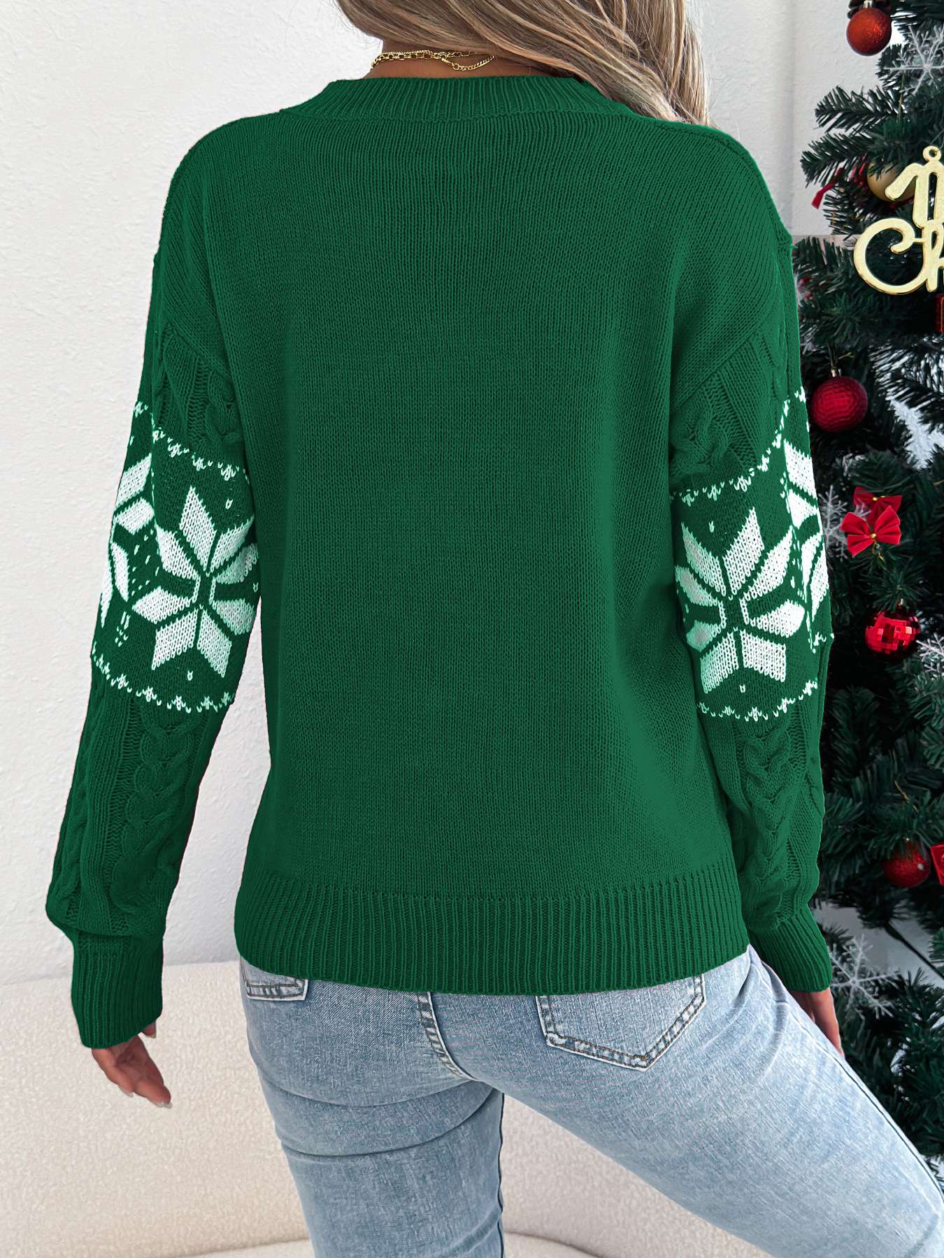 Festive Snowflake Fair Isle Sweater image 2