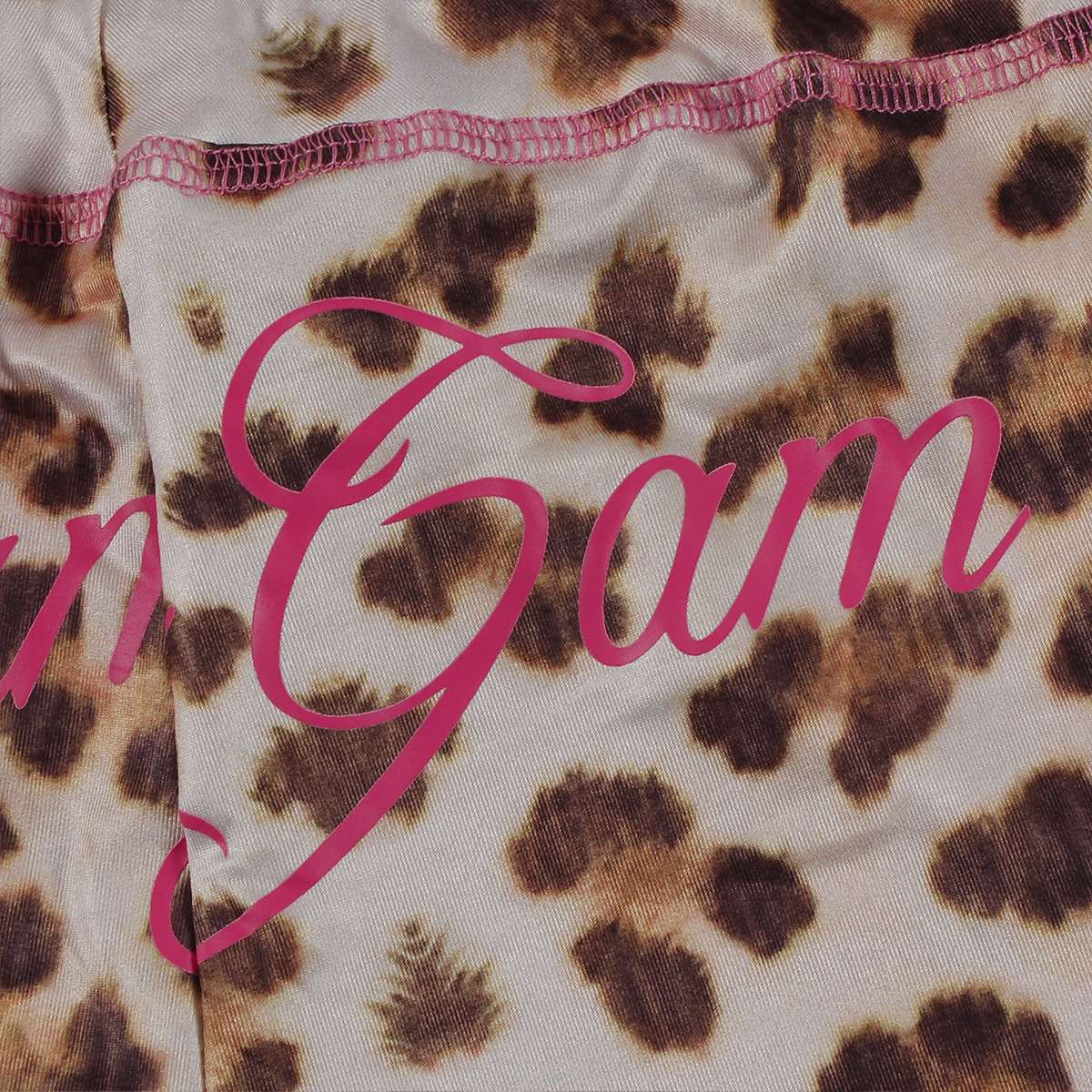 Versatile Leopard Print Hooded Top Pants Suit image 3