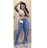 Fringe Elastic High Waisted Tassel Pants image 2