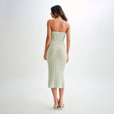 Strapless Crochet Midi Dress image 8