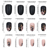 Elegant Floral Matte & Glitter Nail Art Design image 3