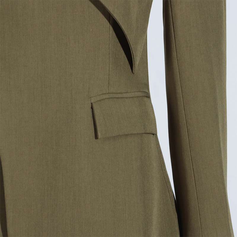 Solid Color With Belt Long Sleeve Blazers image 6