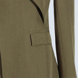 Solid Color With Belt Long Sleeve Blazers image 6