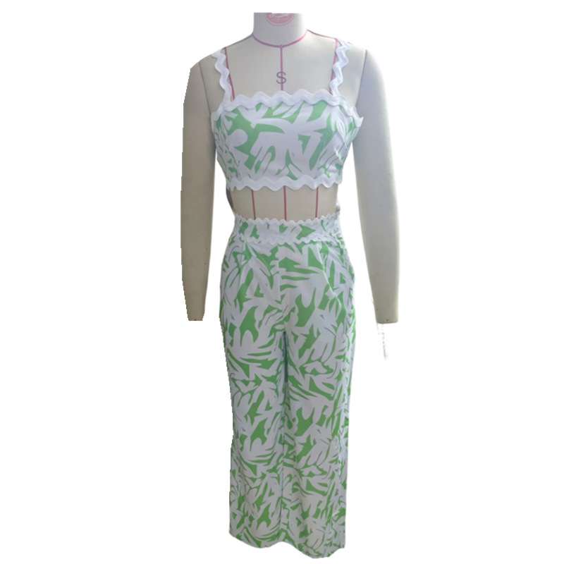 Stylish Tropical Print Two-Piece Set image 5